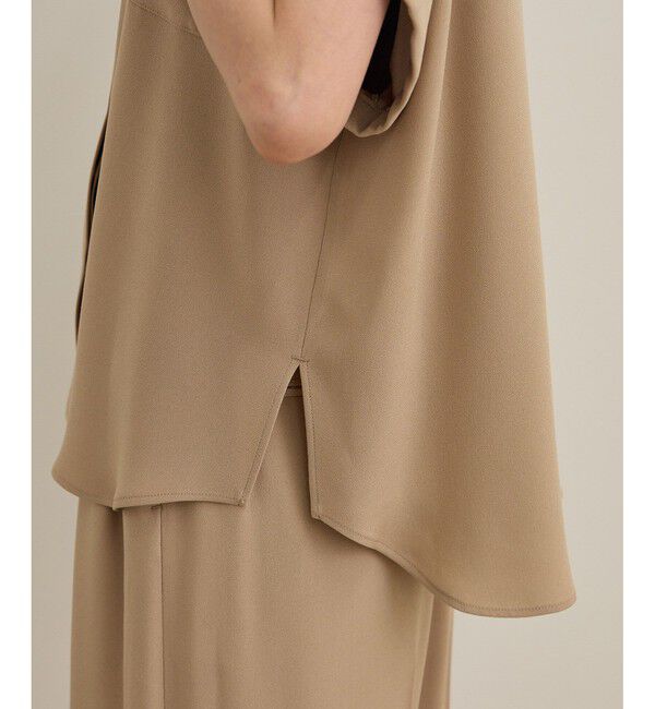 ROPE「【洗える・カセット服】バックサテンフラップブラウス/お仕事・通勤・セットアップ対応【ドラマ着用】」|シャツ・ブラウス|