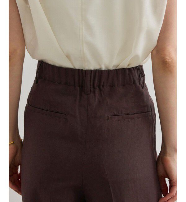 ROPE「レーヨンリネン センタープレスパンツ【セットアップジャケット・ワンピース対応】」|チノ|