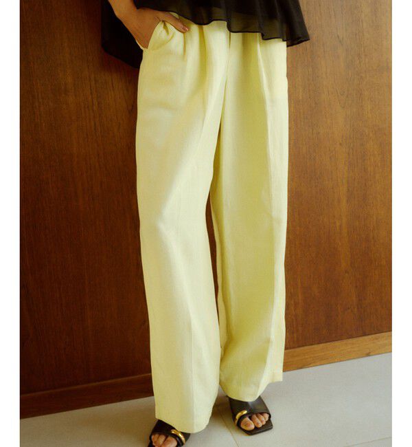 ROPE「レーヨンリネン センタープレスパンツ【セットアップジャケット・ワンピース対応】」|チノ|