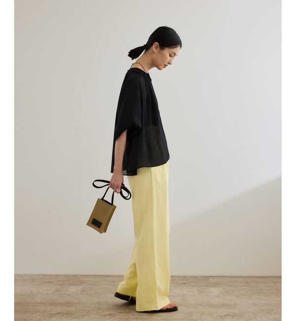 ROPE「レーヨンリネン センタープレスパンツ【セットアップジャケット・ワンピース対応】」|チノ|