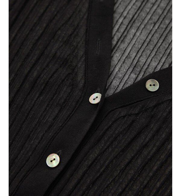 ROPE「シアーリブカーディガン/洗える」|カーディガン|