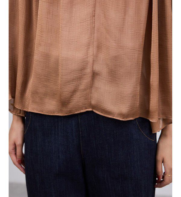 ROPE「楊柳スキッパーブラウス/イージーケア」|シャツ・ブラウス|