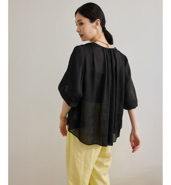 ROPE「楊柳スキッパーブラウス/イージーケア」|シャツ・ブラウス|