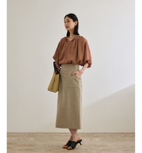 ROPE「楊柳スキッパーブラウス/イージーケア」|シャツ・ブラウス|