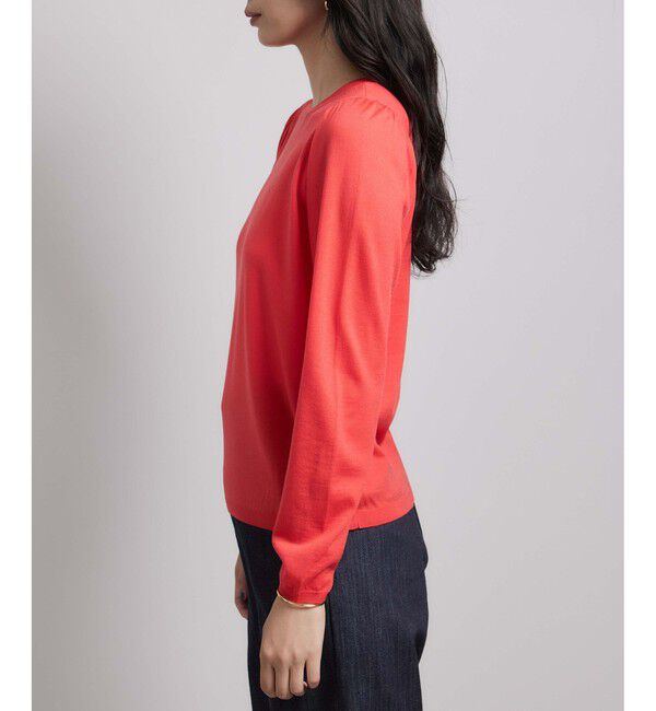 ROPE「袖ギャザークルーネックニットプルオーバー/イージーケア」|ニット・セーター|