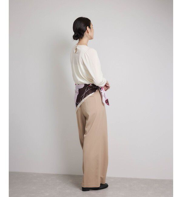 ROPE「袖ギャザークルーネックニットプルオーバー/イージーケア」|ニット・セーター|