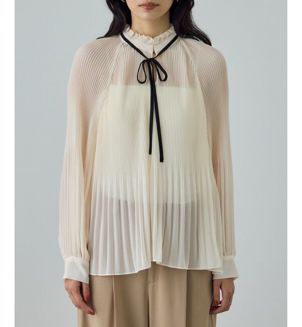 ROPE「プリーツデザインブラウス/イージーケア」|シャツ・ブラウス|