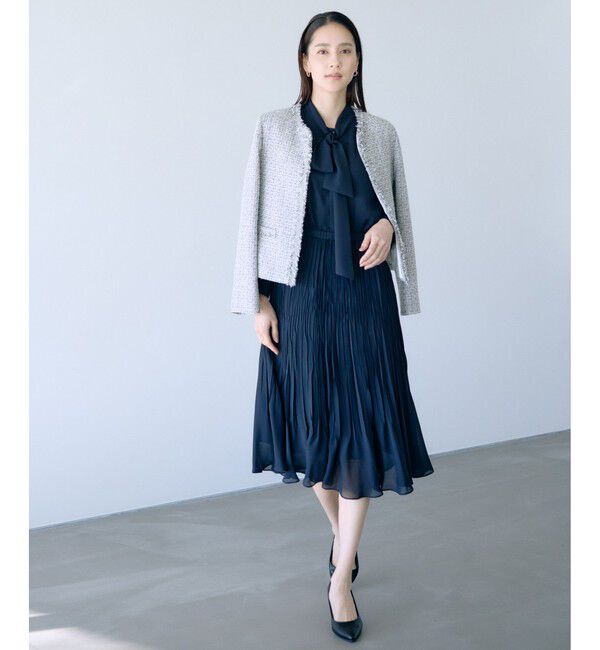 ROPE「ジョーゼットシフォンプリーツワンピース/26SS」|ワンピース|