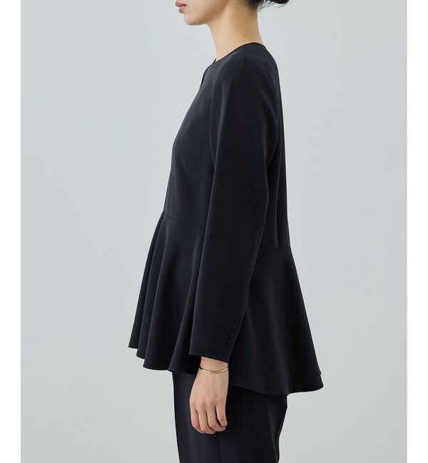 ROPE「トリアセダブルクロス ペプラムブラウス/セットアップ対応・イージーケア・26SS」|シャツ・ブラウス|