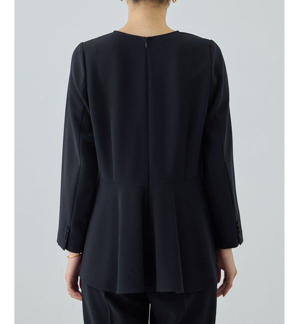 ROPE「トリアセダブルクロス ペプラムブラウス/セットアップ対応・イージーケア・26SS」|シャツ・ブラウス|