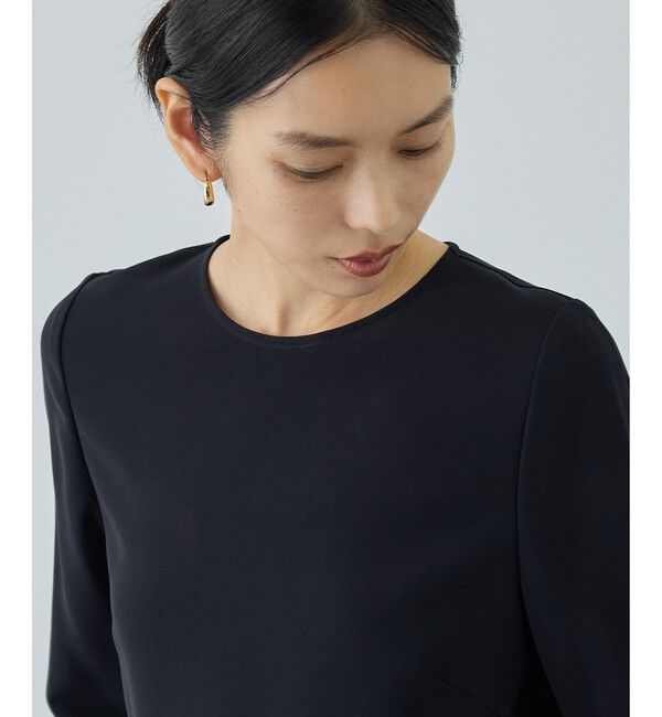 ROPE「トリアセダブルクロス ペプラムブラウス/セットアップ対応・イージーケア・26SS」|シャツ・ブラウス|