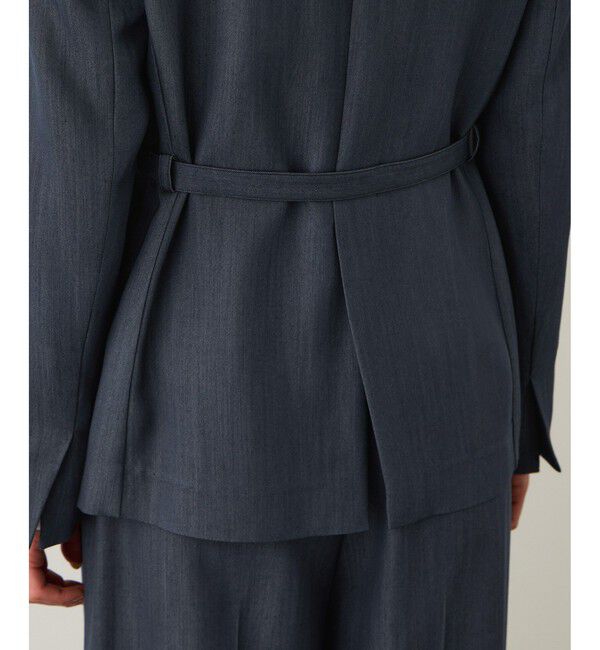 ROPE「ウエストシェイプ ベルテッドシングルジャケット/セットアップ対応」|テーラードジャケット|