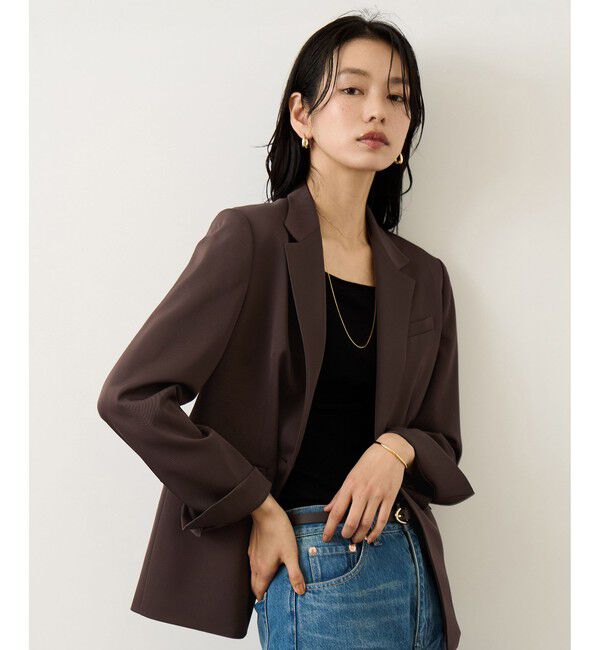 ROPE「ウエストシェイプ ベルテッドシングルジャケット/セットアップ対応」|テーラードジャケット|