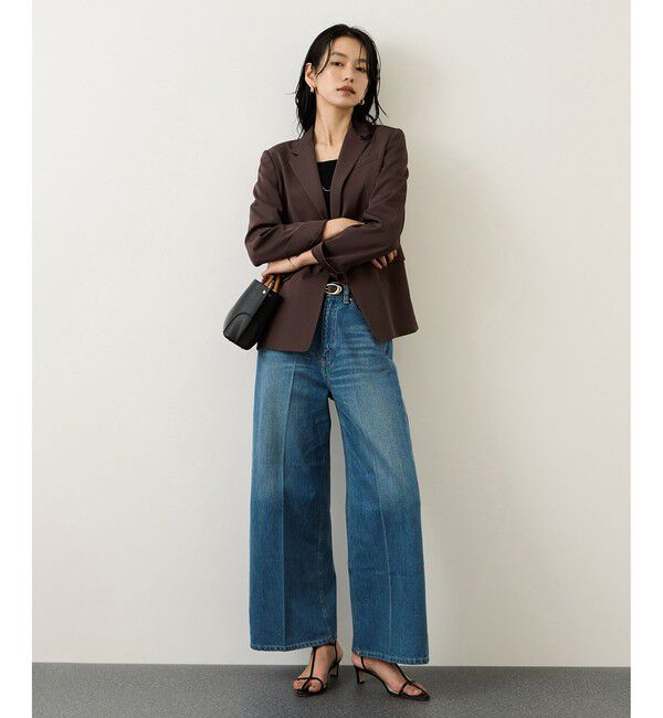 ROPE「ウエストシェイプ ベルテッドシングルジャケット/セットアップ対応」|テーラードジャケット|