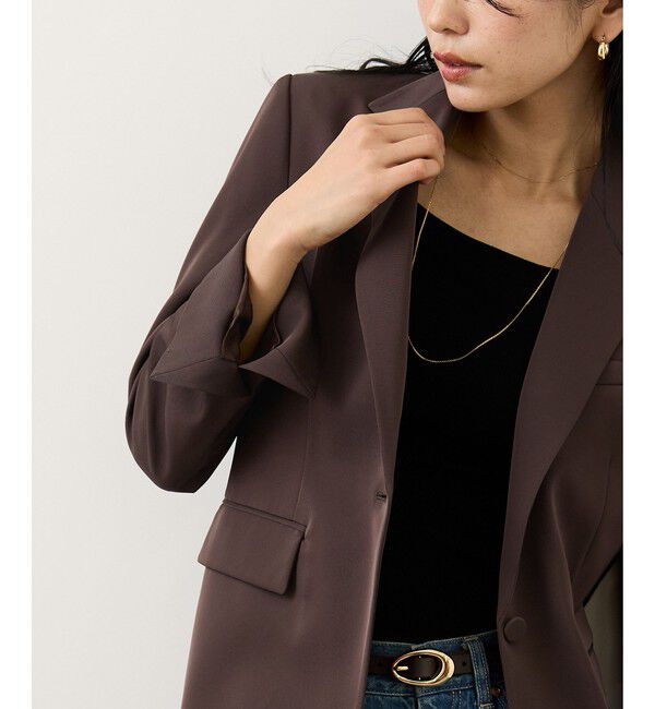 ROPE「ウエストシェイプ ベルテッドシングルジャケット/セットアップ対応」|テーラードジャケット|