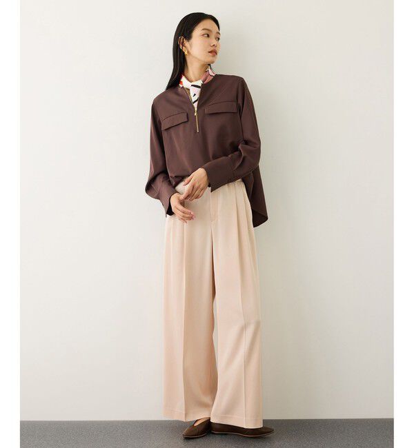 ROPE「イージータックワイドパンツ/セットアップ対応・イージーケア」|チノ|