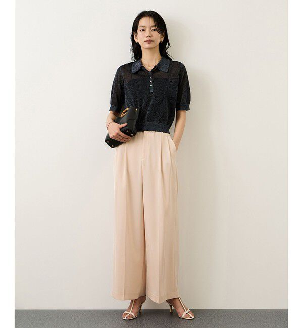 ROPE「イージータックワイドパンツ/セットアップ対応・イージーケア」|チノ|