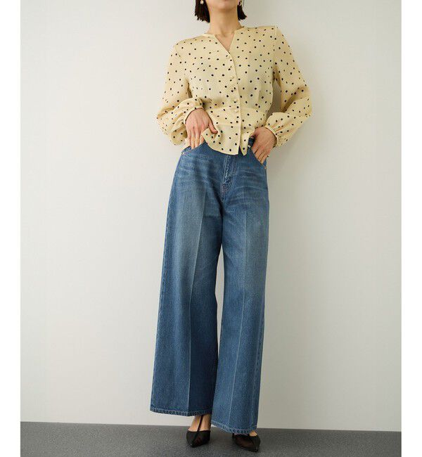 ROPE「イージーワイドデニムパンツ(岡山デニム)/セットアップ対応・イージーケア」|デニム|