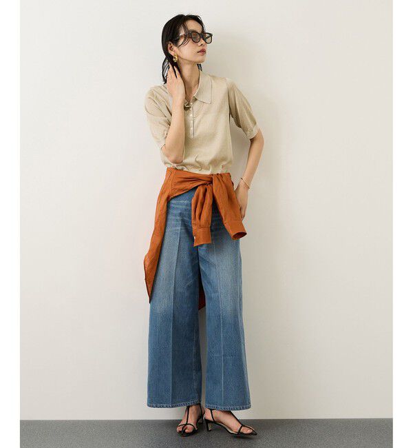 ROPE「イージーワイドデニムパンツ(岡山デニム)/セットアップ対応・イージーケア」|デニム|