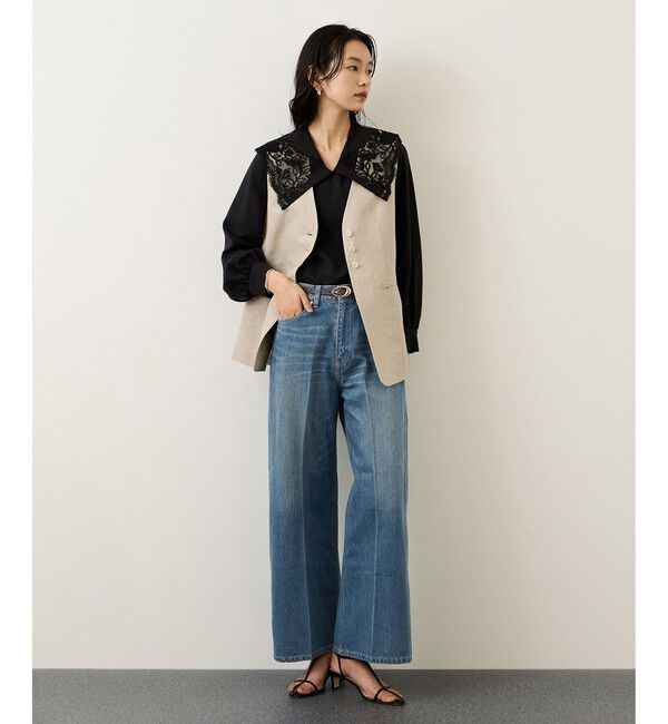 ROPE「イージーワイドデニムパンツ(岡山デニム)/セットアップ対応・イージーケア」|デニム|