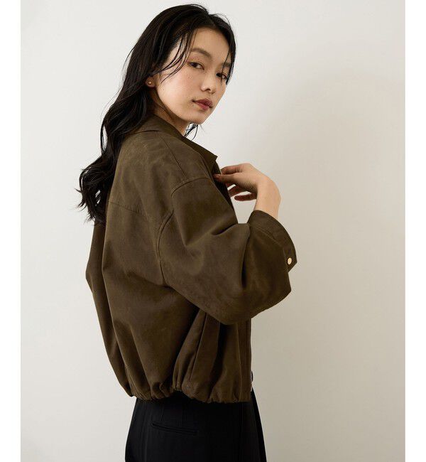 ROPE「スエードライク スプリイングブルゾン」|ブルゾン・スタジャン|