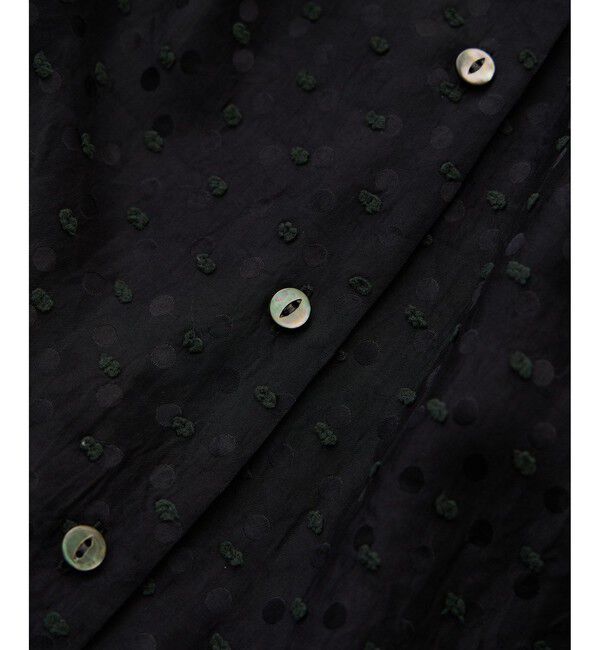 ROPE「2WAYドットジャガードボウタイブラウス/イージーケア」|シャツ・ブラウス|