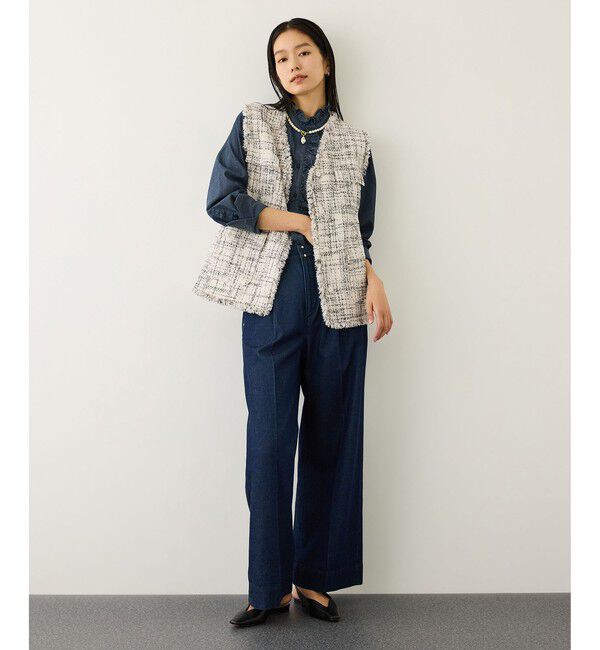 ROPE「ツイードVネックジレ」|ベスト・ジレ|