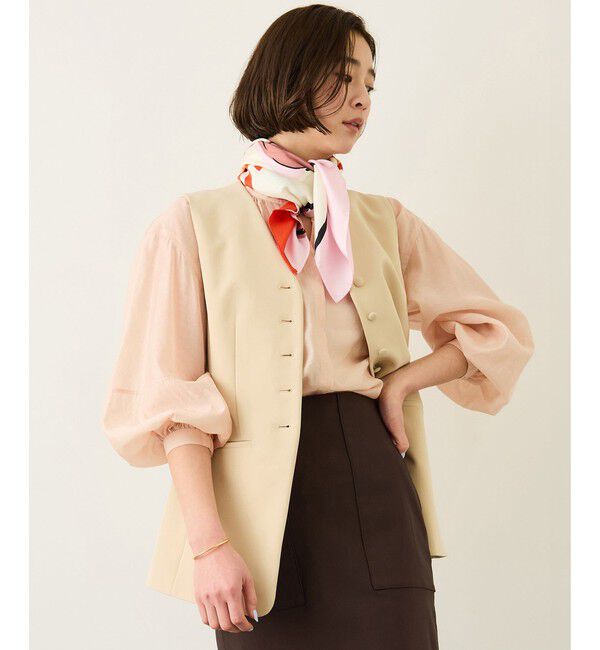 ROPE「キュプラシルクボリュームスリーブブラウス/イージーケア」|シャツ・ブラウス|