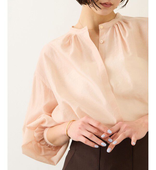 ROPE「キュプラシルクボリュームスリーブブラウス/イージーケア」|シャツ・ブラウス|