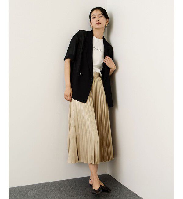 ROPE「シャイニープリーツスカート/イージーケア」|スカート|