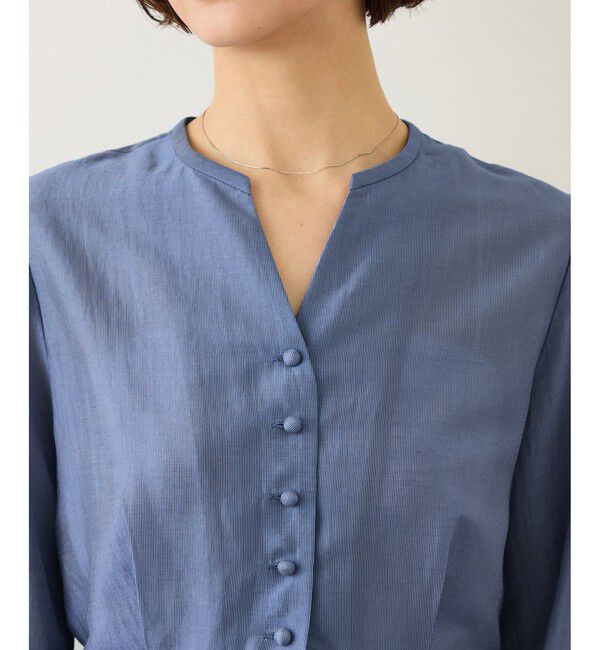 ROPE「カールマイヤーウエストタックペプラムブラウス/イージーケア」|シャツ・ブラウス|