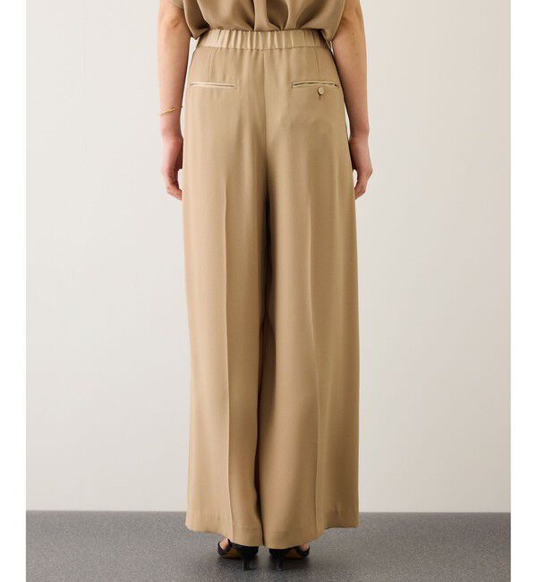 ROPE「ライトトリアセイージーワイドパンツ/イージーケア・セットアップ対応」|チノ|