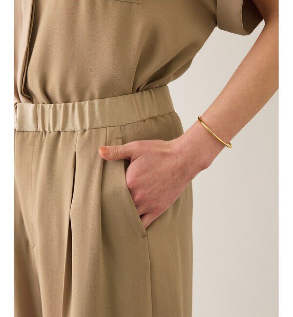 ROPE「ライトトリアセイージーワイドパンツ/イージーケア・セットアップ対応」|チノ|