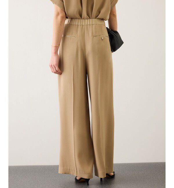 ROPE「ライトトリアセイージーワイドパンツ/イージーケア・セットアップ対応」|チノ|