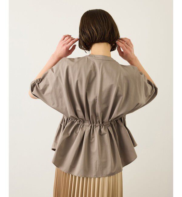 ROPE「フロントジップブルゾンブラウス/イージーケア」|シャツ・ブラウス|