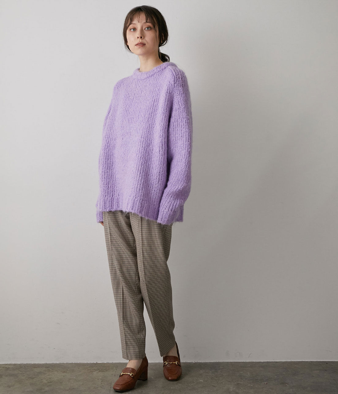 VIS「【EASY CARE】ウォッシャブルフラノツータックテーパードパンツ」|スラックス|