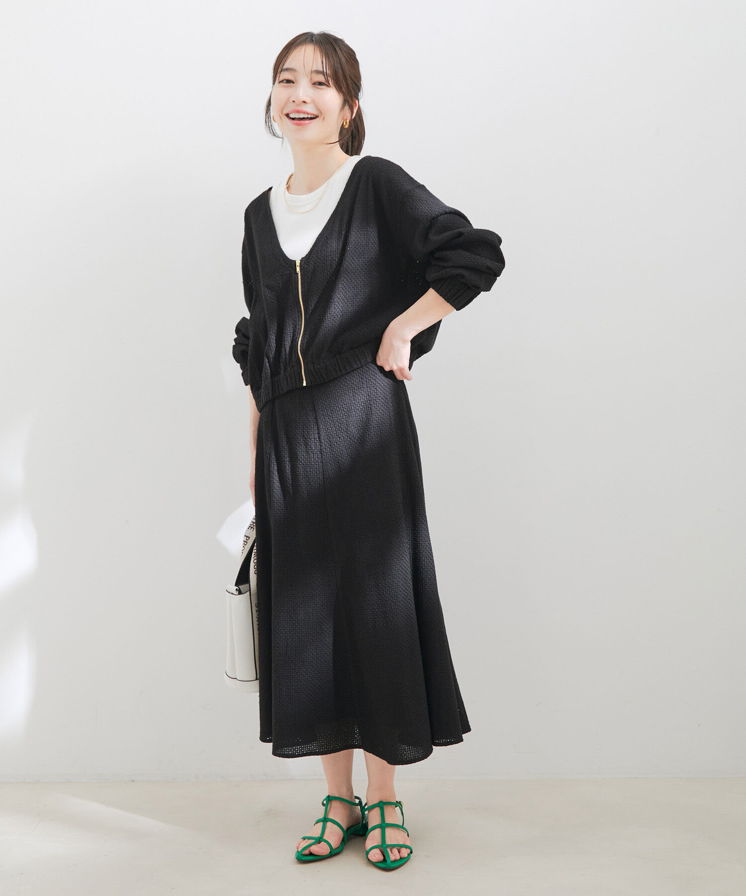 VIS「【セットアップ対応】幾何学レースマーメイドスカート」|スカート|