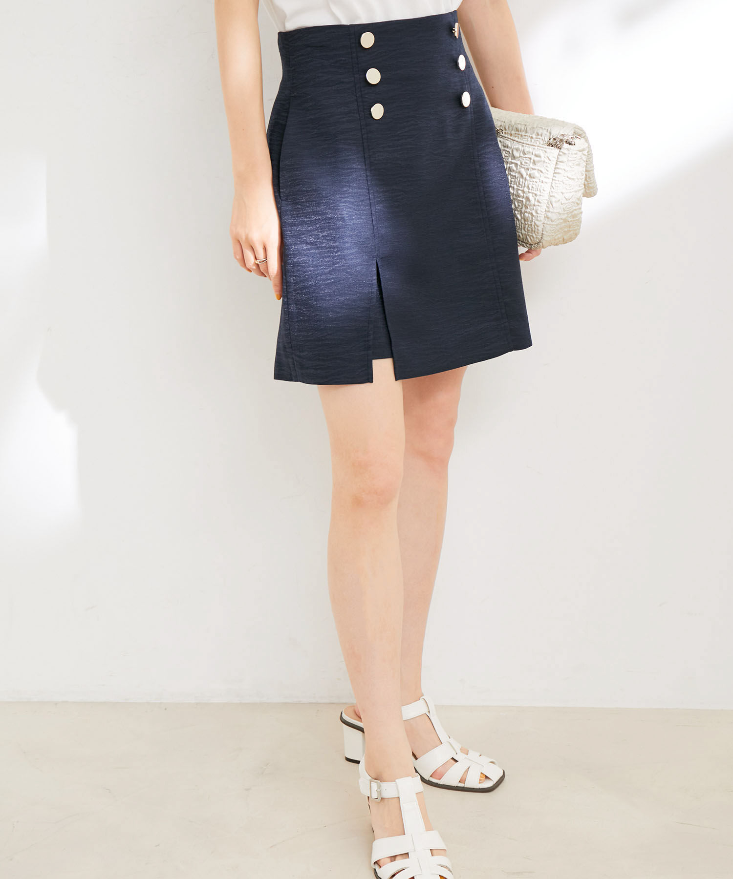 VIS「金釦付きスカショーパン」|スラックス|