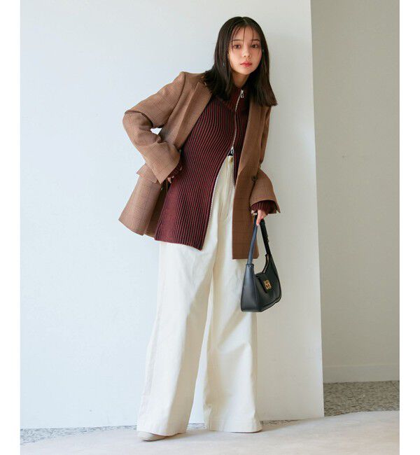 VIS「【洗える】微起毛バギーパンツ」|スラックス|