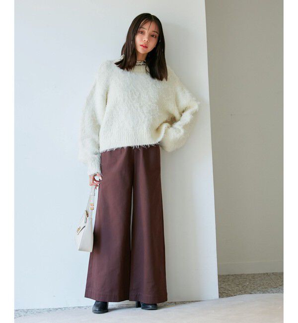 VIS「【洗える】微起毛バギーパンツ」|スラックス|