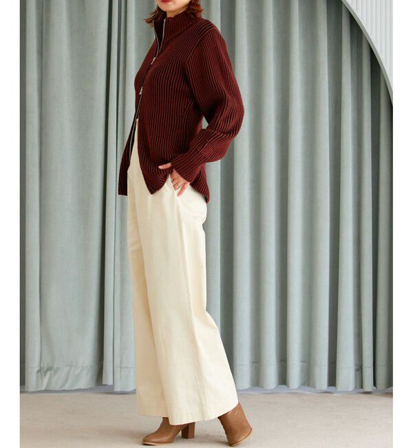 VIS「【洗える】微起毛バギーパンツ」|スラックス|