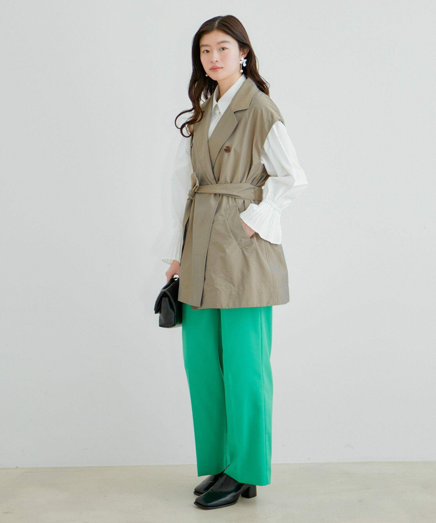 VIS「【セットアップ対応】マルチWAYミドル丈ジレトレンチコート」|トレンチコート|