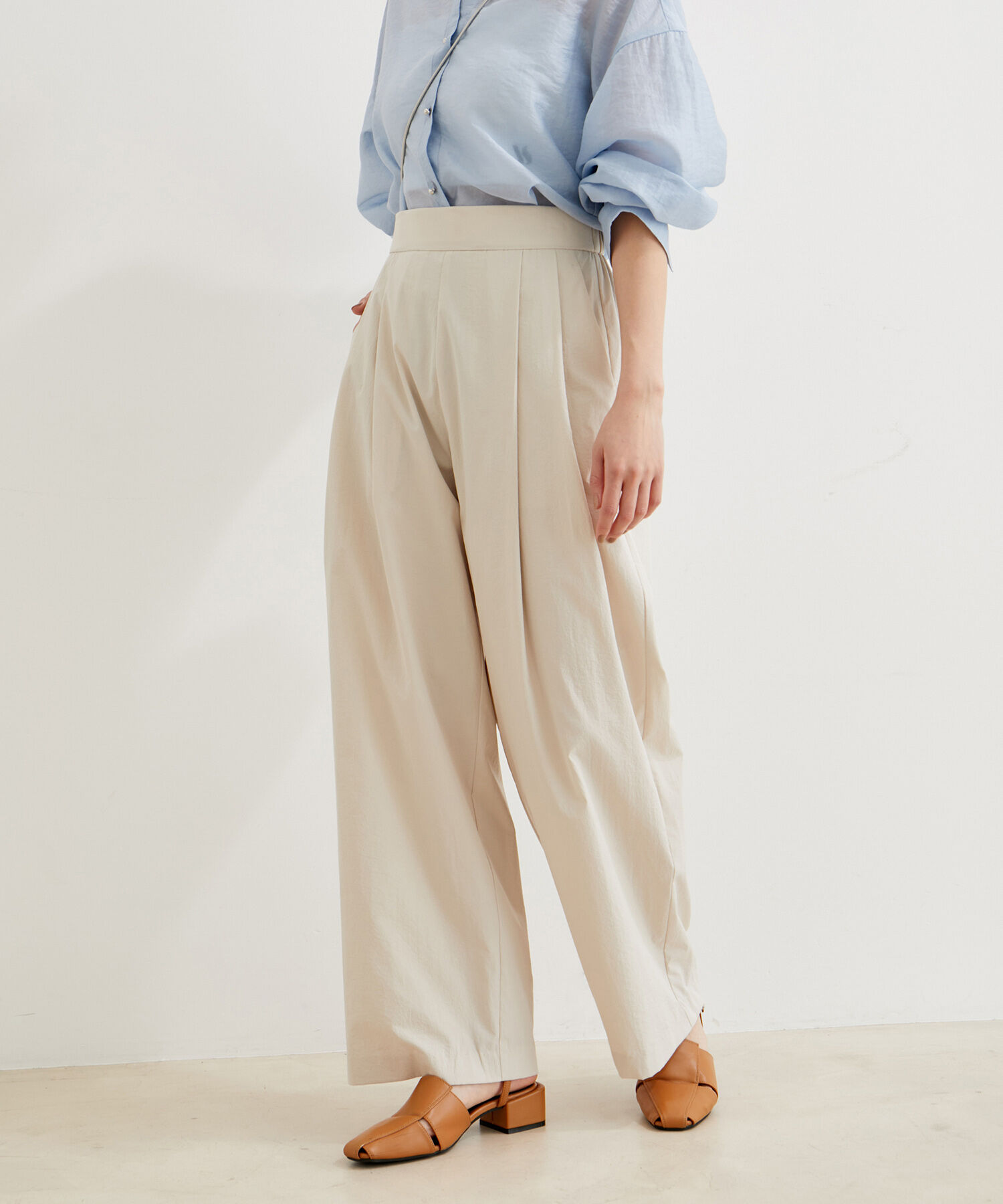 VIS「【洗える】タックギャザーパンツ」|その他|