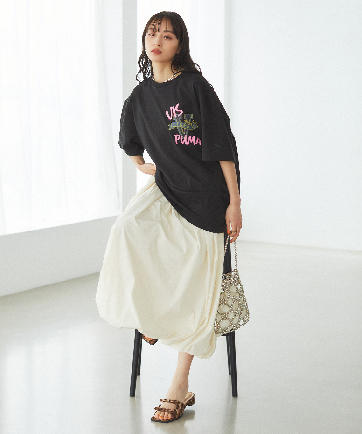 VIS「【PUMA】VIS別注 オリジナルロゴオーバーサイズTシャツ」|Tシャツ・カットソー|