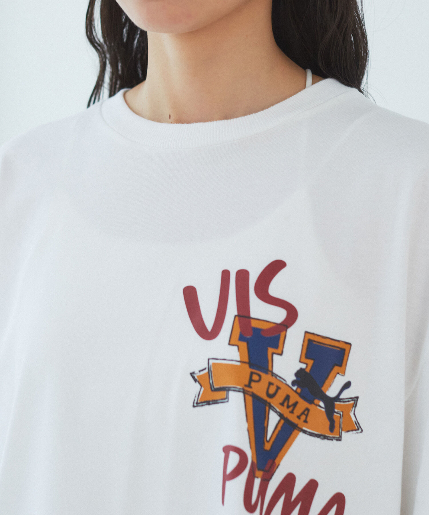 VIS「【PUMA】VIS別注 オリジナルロゴオーバーサイズTシャツ」|Tシャツ・カットソー|
