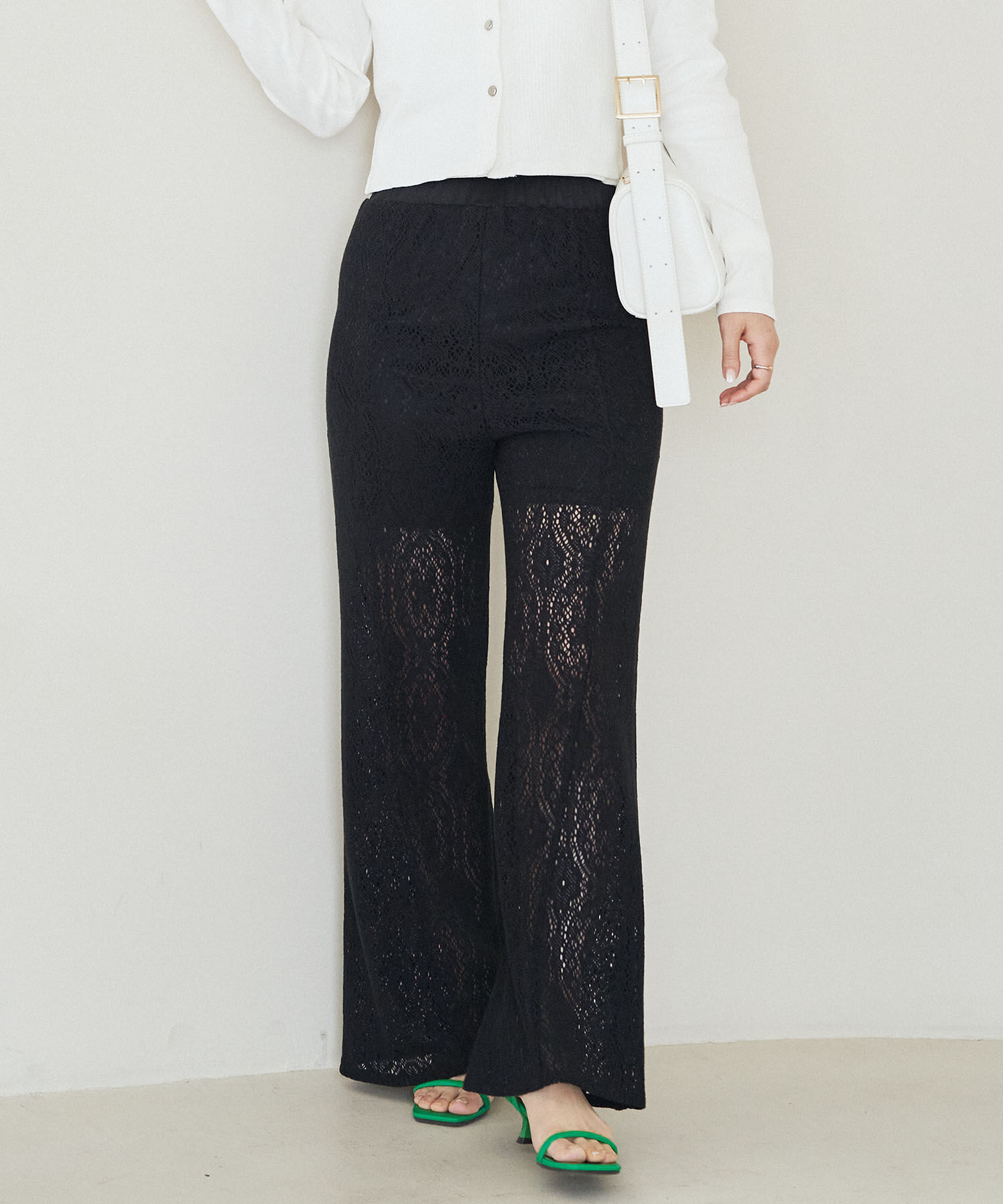 VIS「【洗える】セミフレアレースパンツ」|その他|