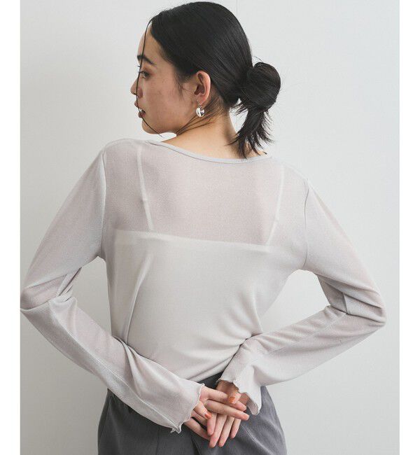 VIS「クルーネックインナートップス（レース・チェック・ラメ・シアー）」|Tシャツ・カットソー|