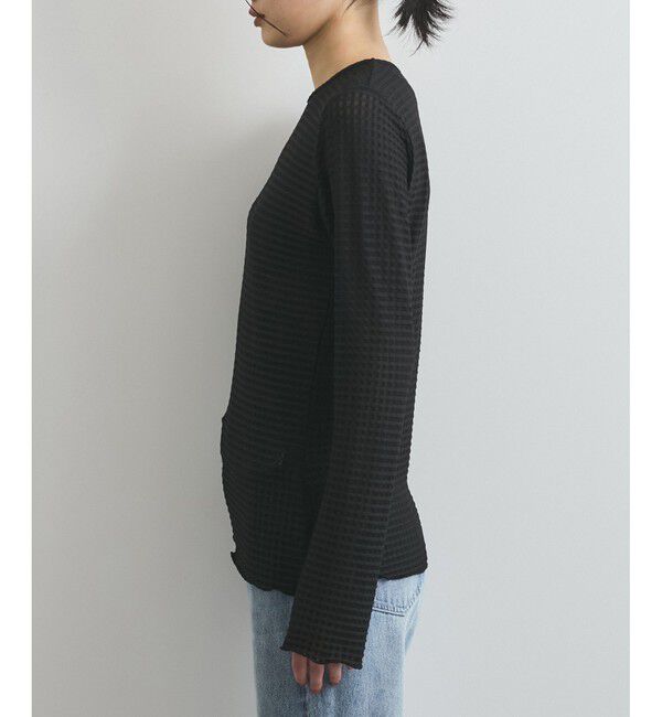 VIS「クルーネックインナートップス（レース・チェック・ラメ・シアー）」|Tシャツ・カットソー|