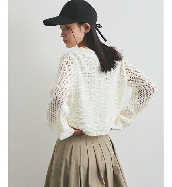 VIS「透かし編みニットプルオーバー」|ニット・セーター|