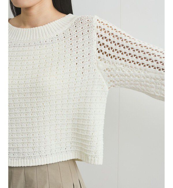 VIS「透かし編みニットプルオーバー」|ニット・セーター|